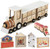 BRUBAKER Reusable Wooden Advent Calendar to Fill - White Locomotive with 24 Doors - DIY Christmas Calendar 18.11 x 3.74 x 4.21 inches