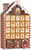 BRUBAKER Reusable Wooden Advent Calendar to Fill - Gingerbread House with LED Lighting - DIY Christmas Calendar 10.31 x 17.72 x 2.17 inches