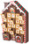 BRUBAKER Reusable Wooden Advent Calendar to Fill - Gingerbread House with LED Lighting - DIY Christmas Calendar 10.31 x 17.72 x 2.17 inches
