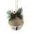 5" Acorn Jingle Bell with Holly Berry and Pine Cones Christmas Ornament