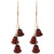 Fluted Bells Trio Christmas Decorations - 20" - Red - Set of 2