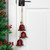 Fluted Bells Trio Christmas Decorations - 20" - Red - Set of 2