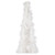 Layered Wispy Feather Cone Tree Christmas Decoration - 19.5" - Winter White