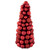 3-Finish Shatterproof Ball Christmas Tree with Tinsel - 15.75" - Red