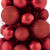 3-Finish Shatterproof Ball Christmas Tree with Tinsel - 15.75" - Red