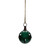 Metal Jingle Bell Hanging Christmas Decoration - 5" - Green