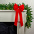 10-Loop Velveteen Christmas Bow Decoration - 10" x 22" - Red